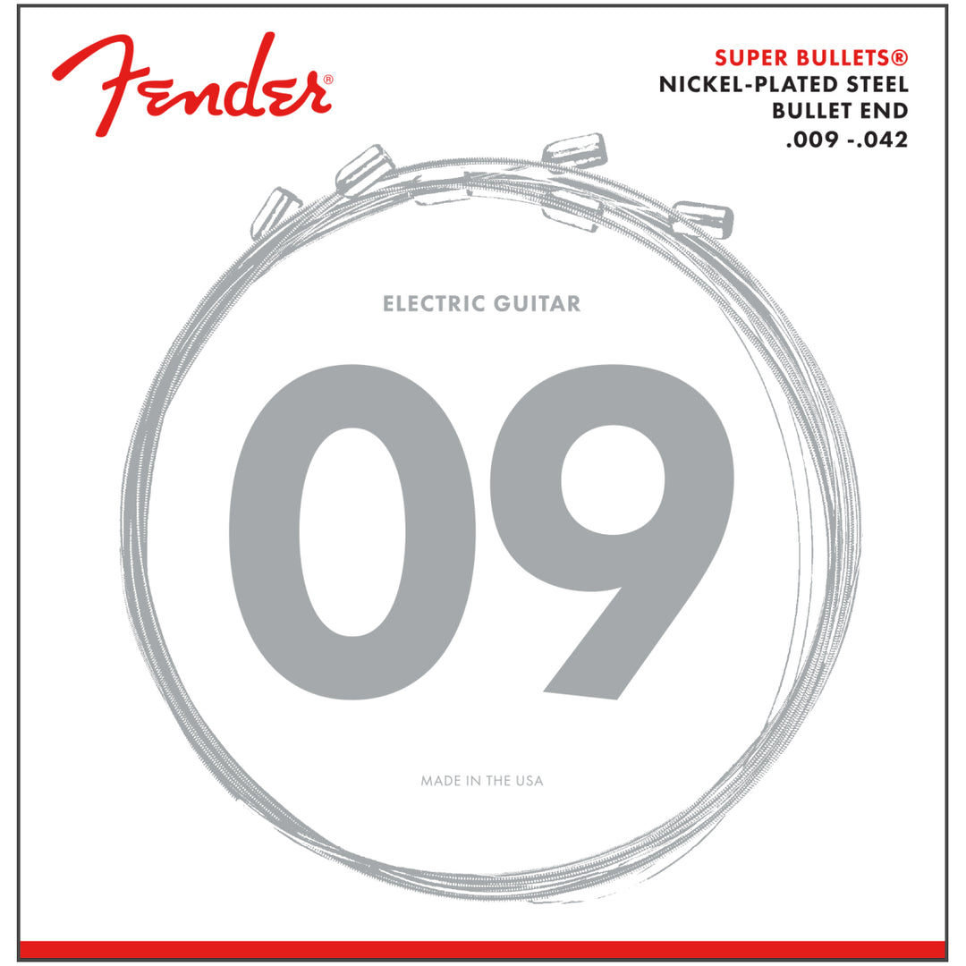 Fender Guitar Strings 3250 Super Bullets Nickel Plated Steel w/ Bullet Ends - .009-.042