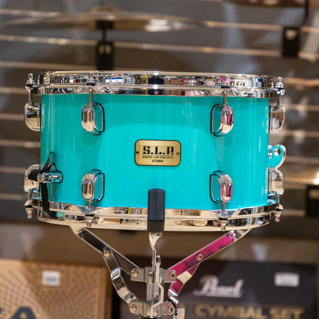 Tama S.L.P. 12x7'' Mod Bubinga Snare Drum Philo Tsoungui Model - Electro Turquoise