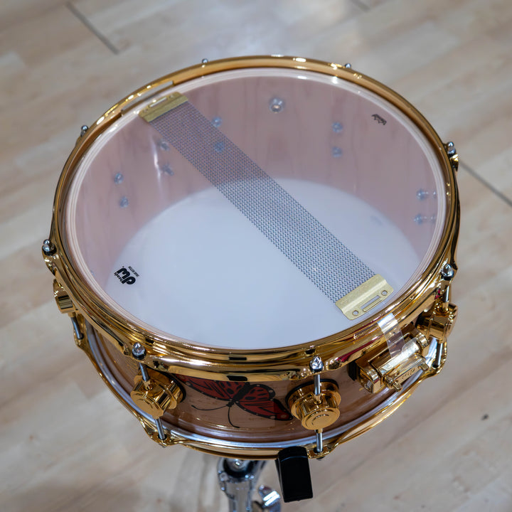 DW DREX5513SSG-SE Sheila E. Collector’s Series ICON Snare, 5.5 x 13" - Birdseye Maple
