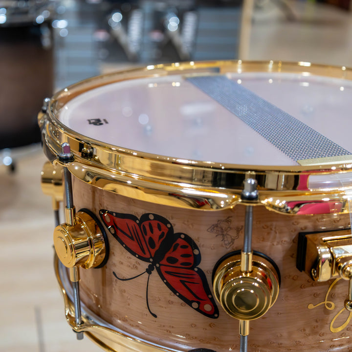 DW DREX5513SSG-SE Sheila E. Collector’s Series ICON Snare, 5.5 x 13" - Birdseye Maple