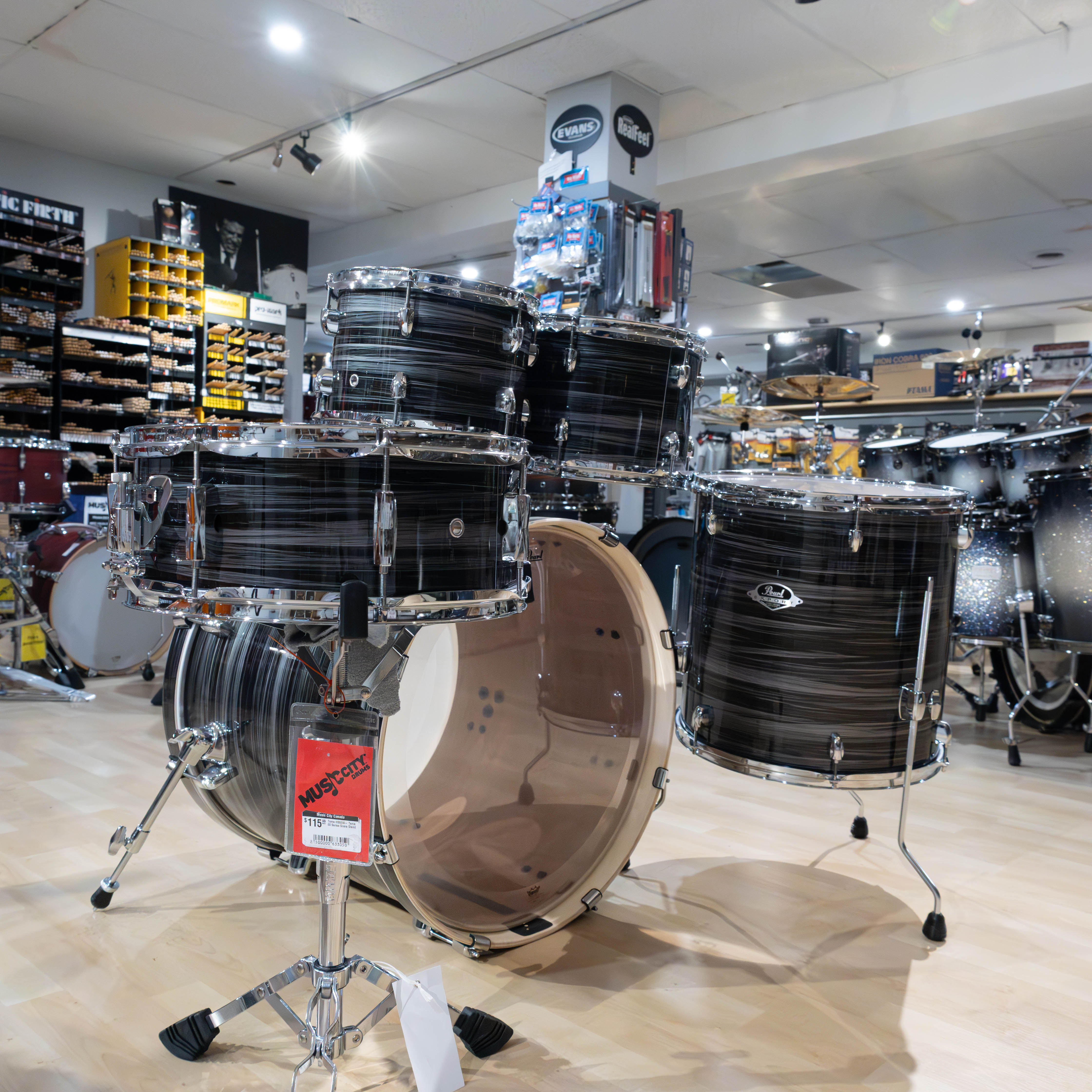 Pearl EXX725SPC Export Series 5-Piece Drum Kit - Graphite Silver