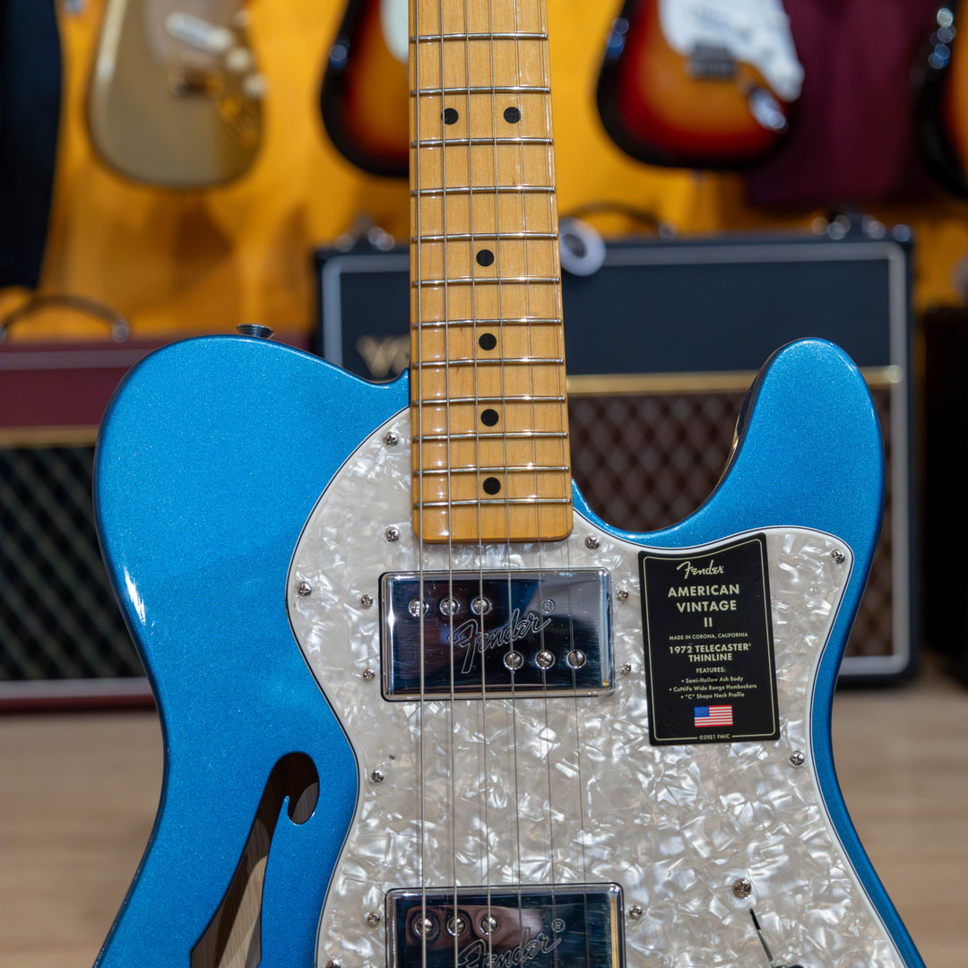 Fender American Vintage II '72 Telecaster Thineline Electric Guitar (Blue)