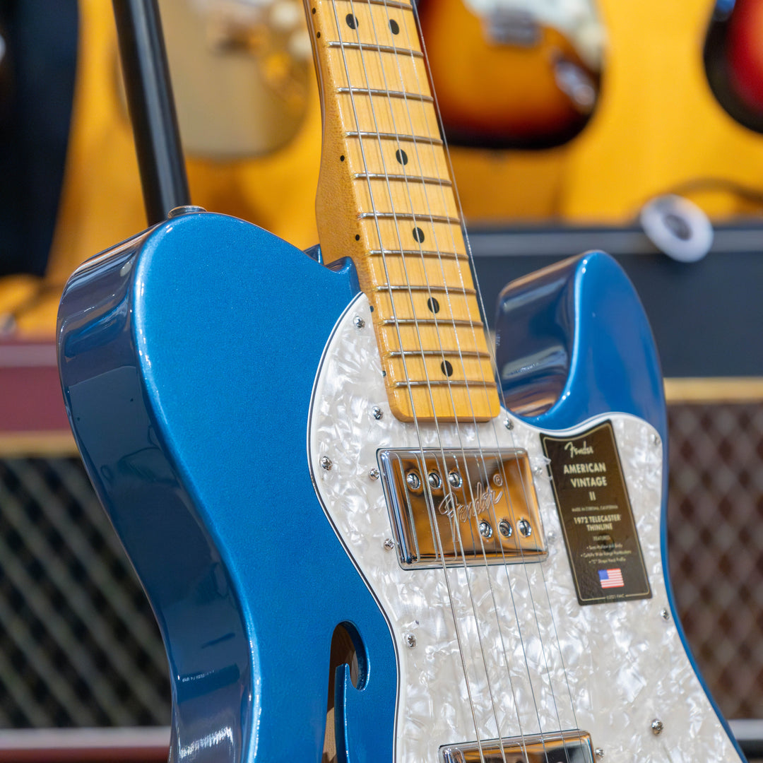 Fender American Vintage II '72 Telecaster Thineline Electric Guitar (Blue)