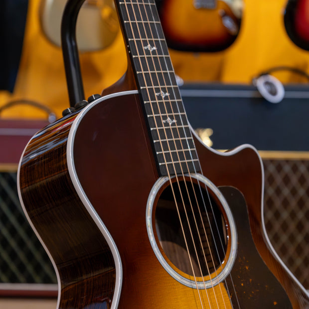 Taylor Guitars 412ce, West African Crelicam Ebony Fretboard, Expression System ® 2 Electronics, Venetian Cutaway withTaylor Deluxe Hardshell Brown Case