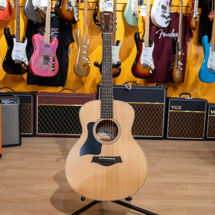 Taylor Guitars GS Mini Rosewood LH, Travel & Small-Body Guitars, West African Crelicam Ebony Fretboard,  ES-B Electronics with Gig Bag - Left Handed