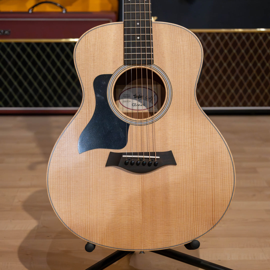Taylor Guitars GS Mini Rosewood LH, Travel & Small-Body Guitars, West African Crelicam Ebony Fretboard,  ES-B Electronics with Gig Bag - Left Handed