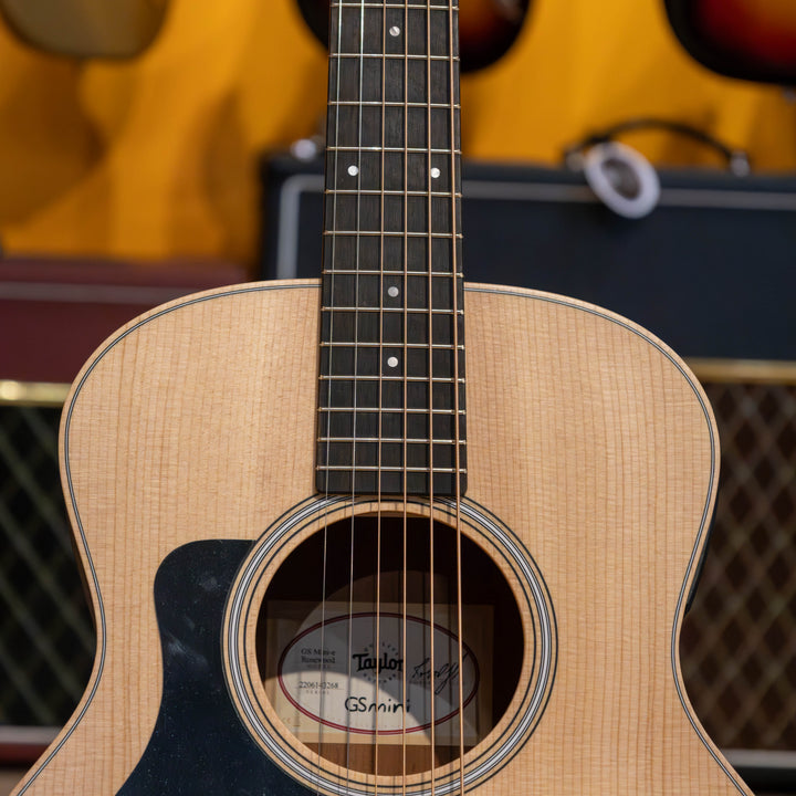 Taylor Guitars GS Mini Rosewood LH, Travel & Small-Body Guitars, West African Crelicam Ebony Fretboard,  ES-B Electronics with Gig Bag - Left Handed