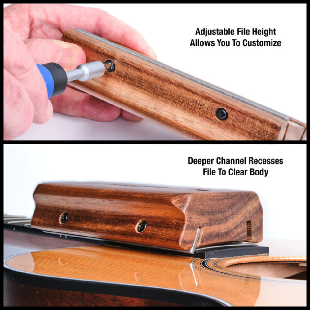 MusicNomad B-FILE Fret Beveling File (B-File) with 23° & 3° File Angles