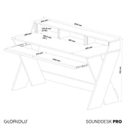 Glorious Sound Desk Pro Studio Workstation Desk - Black