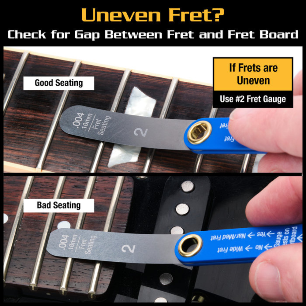 MusicNomad FRET-GAUGE Precision Fret Gauge w/ 4-Key Measurements