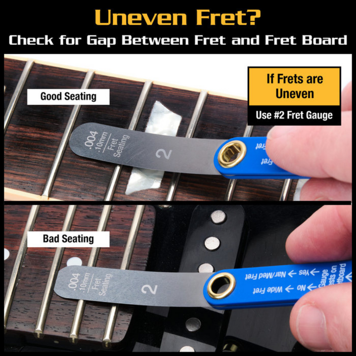 MusicNomad FRET-GAUGE Precision Fret Gauge w/ 4-Key Measurements