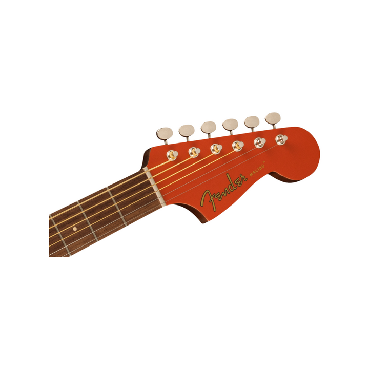 Fender California Series Malibu Player Walnut Fingerboard  White Pickguard - Fiesta Red