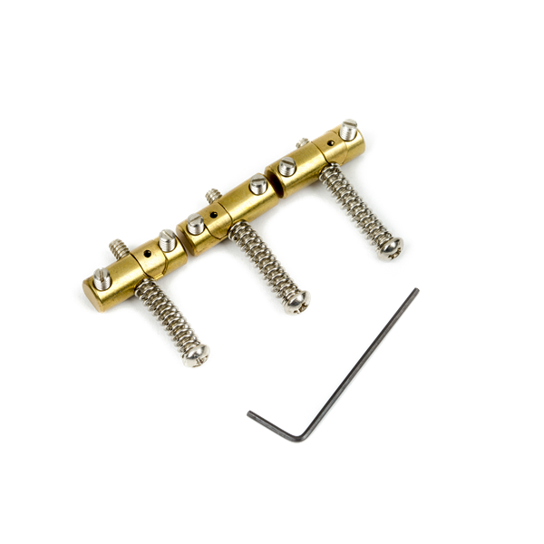 Fender Movable Intonating Tele Saddle Kit - Brass and Nickel