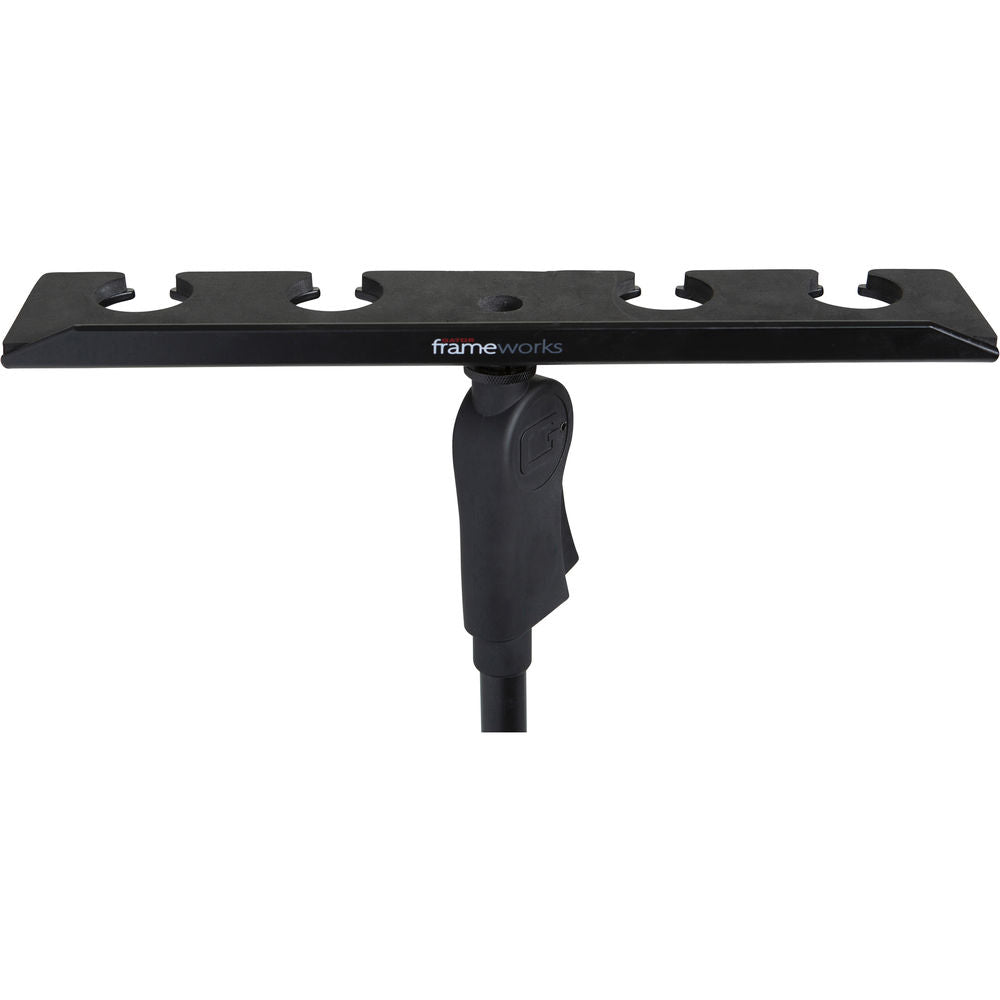Gator Frameworks Multi Holder Stand-Mount Tray for 4 Handheld Microphones