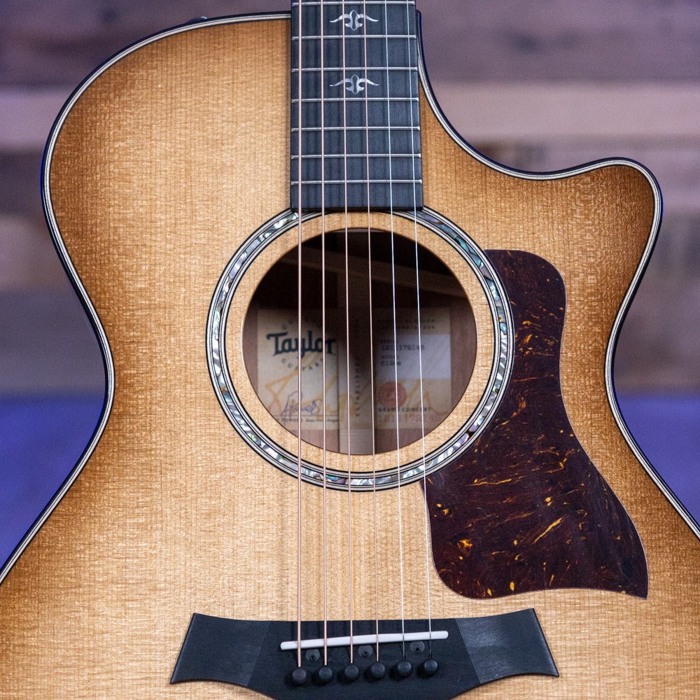 Taylor Guitars 512ce, West African Crelicam Ebony Fretboard, Expression System ® 2 Electronics, Venetian Cutaway with Taylor Deluxe Hardshell Brown Case