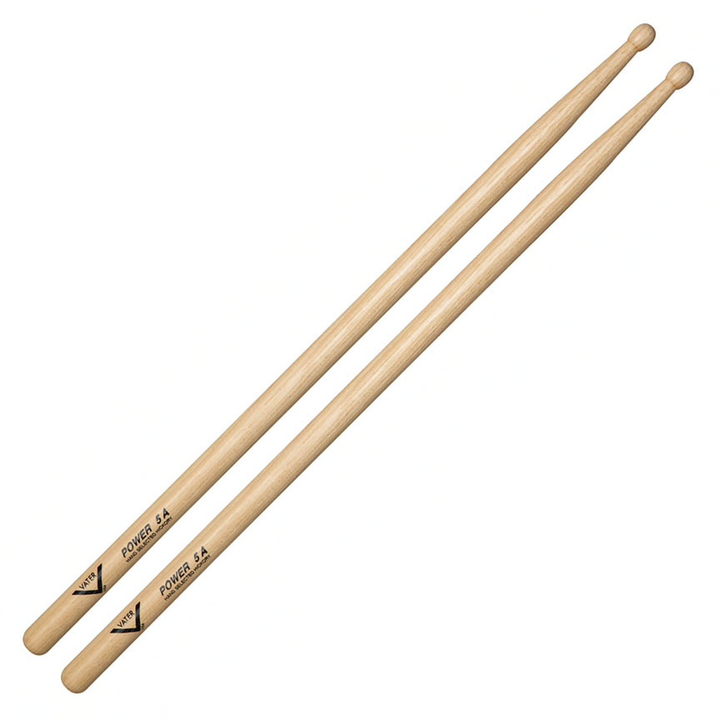 Vater VHP5AW - Vater American Hickory Drumsticks-Power 5A Wood Tip Drumsticks