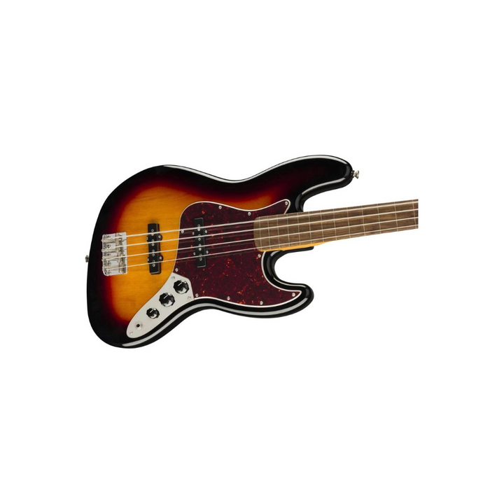 Squier Classic Vibe '60s Jazz Bass Fretless Laurel Fingerboard Electric Bass Guitar - 3-Color Sunburst