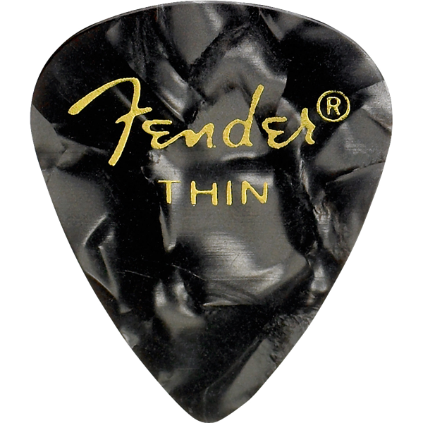 Fender 351 Shape Premium Picks -12 Count Pack - Black Moto