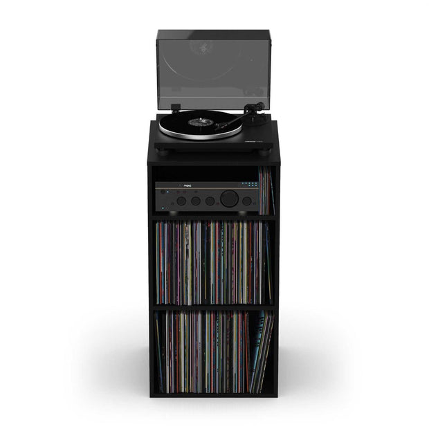 Glorious Modular Mix Rack HiFi Monitoring Station w/ Vinyl Storage - Black