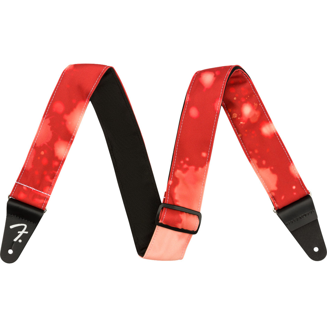 Fender Tie Dye Acid Wash Guitar Strap - Red