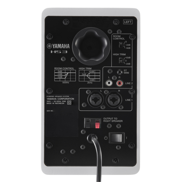 Yamaha HS3 Powered Studio Monitor (Pair) - White