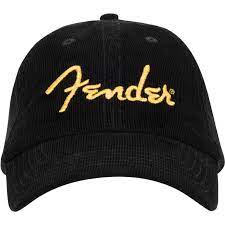 Fender Gold Spaghetti Logo  Corduroy Baseball Hat