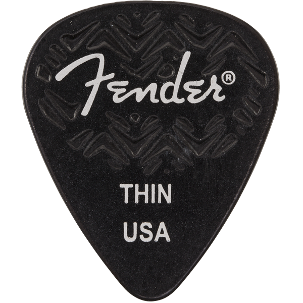 Fender 351 Shape Wavelength Celluloid Picks — 6-Pack - Black