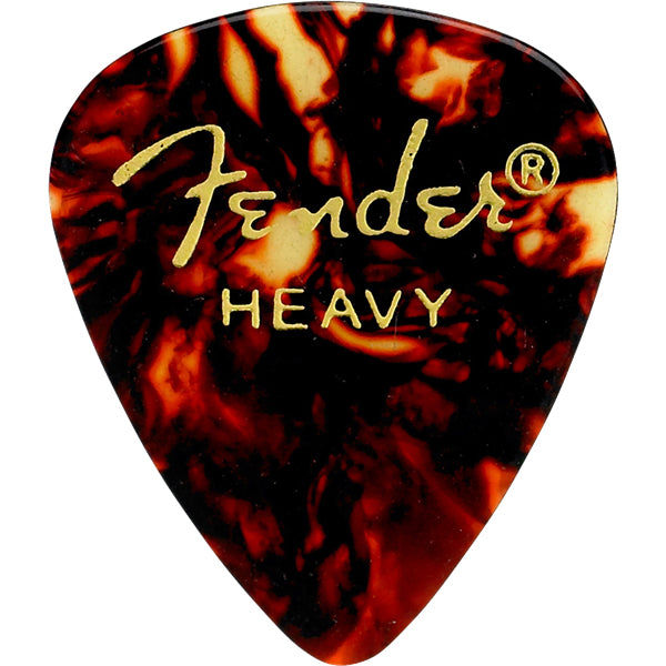 Fender Guitar Pick 351 Shape Classic Celluloid 1 Gross - Tortoise Shell - Heavy, 12-Count