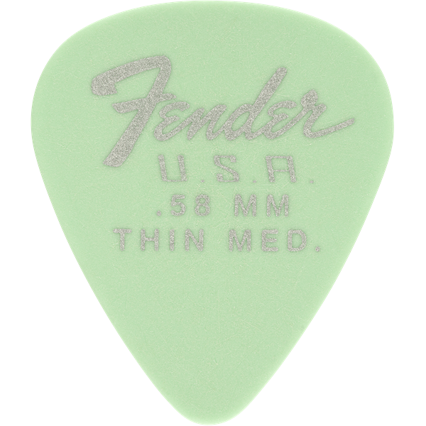 Fender Dura-Tone Delrin Pick, 351-shape, 12-Pack - Surf Green