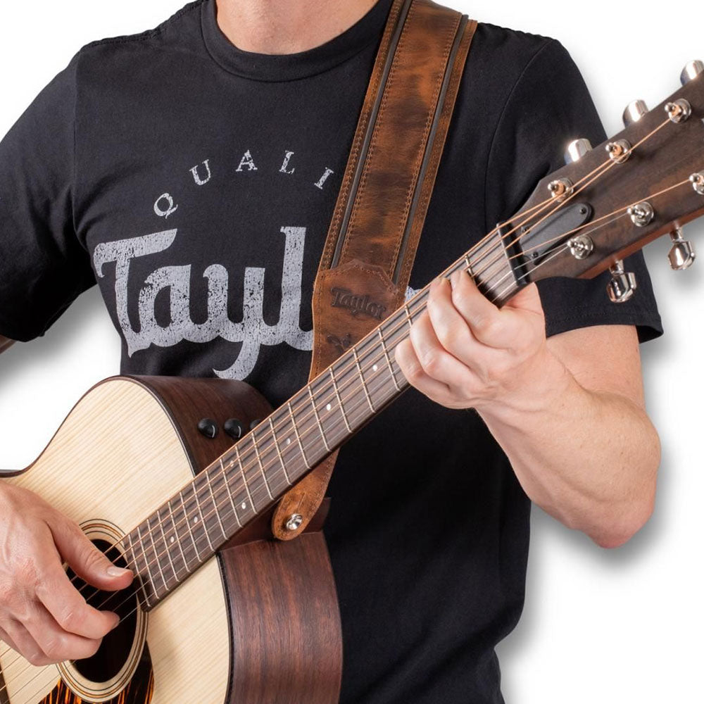 Taylor Fountain Strap, Leather, 2.5" - Weathered Brown