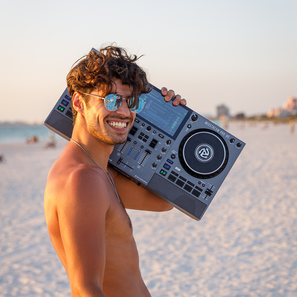 Numark MIXSTREAM PRO GO Fully Standalone and Wireless (Battery powered w/ WiFi) DJ Player/Controller