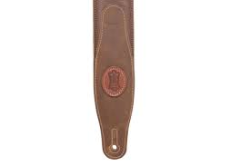 Levy's MGS80CS-BRN-GRN 2.5" Brown Padded Guitar Strap with Olive Green