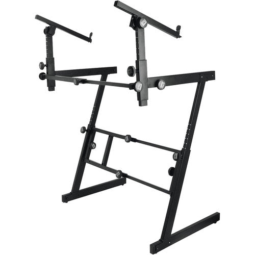 On-Stage KS7365-EJ - Heavy Duty Folding-Z Two-Tier Keyboard Stand