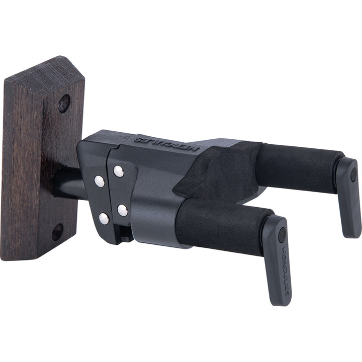 Hercules Stands GSP38WBW+ Auto Grip Universal Guitar Hanger Wall Mount - Brown Wood Base
