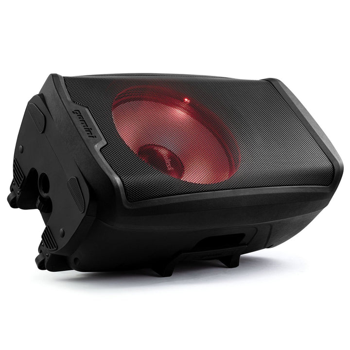 Gemini AS-21 Active 15” Powered Speaker w/ Bluetooth & Party Light (Pack Includes Speaker Stand & Microphone)