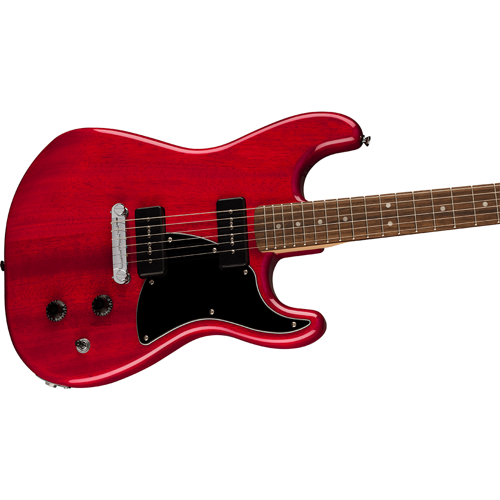 Squier Paranormal Strat-O-Sonic Black Pickguard (Crimson Red Transparent)