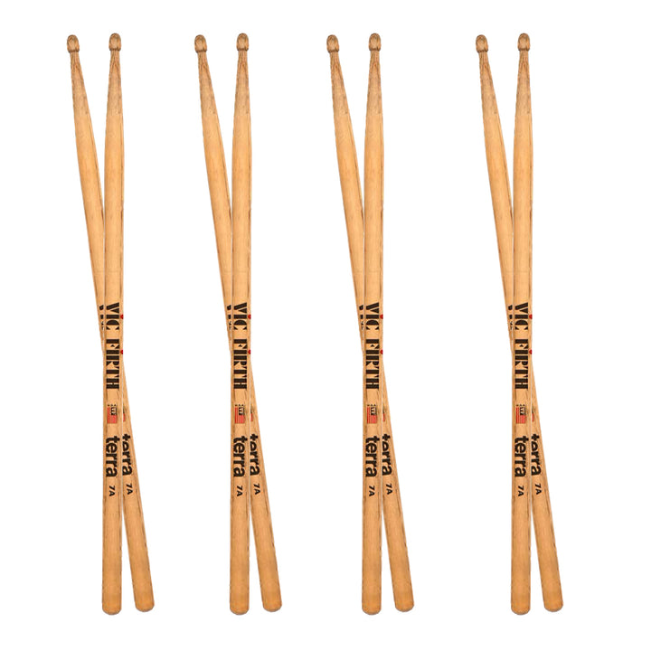 Vic Firth American Classic® P7AT4PK Terra Series Drumsticks [Wood Tip] - VALUE PACK x4