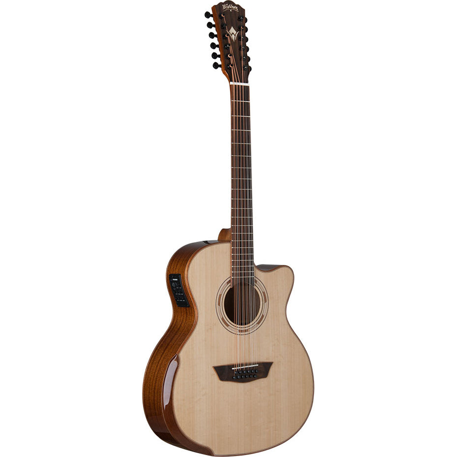 Washburn WCG15SCE12-O Comfort Grand Auditorium 12 String w/Cutaway/Pickup,Solid Sitka Spruce Top, Mahogany Back & Sides