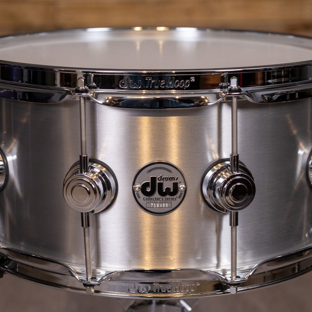 DW Collector's Series Metal Snare Drum Thin 1mm Thin Aluminum Smooth Finish - 6.5x14