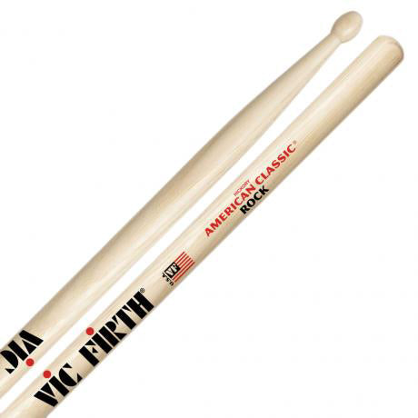 Vic Firth ROCK Hickory Drumsticks with Wood Tips