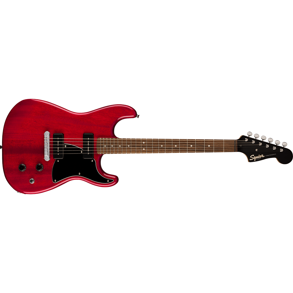 Squier Paranormal Strat-O-Sonic Black Pickguard (Crimson Red Transparent)