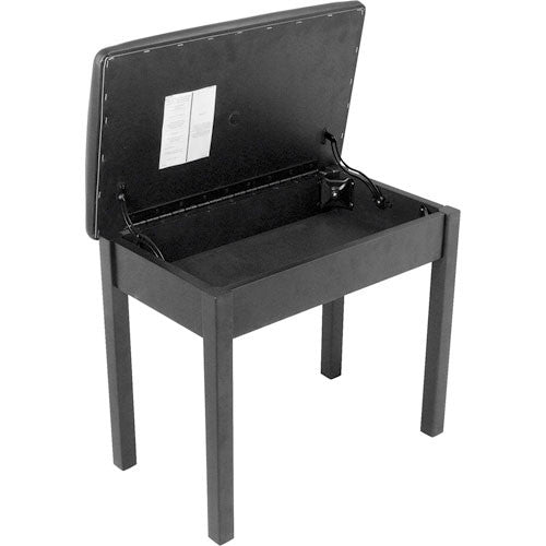 On-Stage-Stands KB8902B - Flip-Top Piano Bench with Music Compartment (Black)