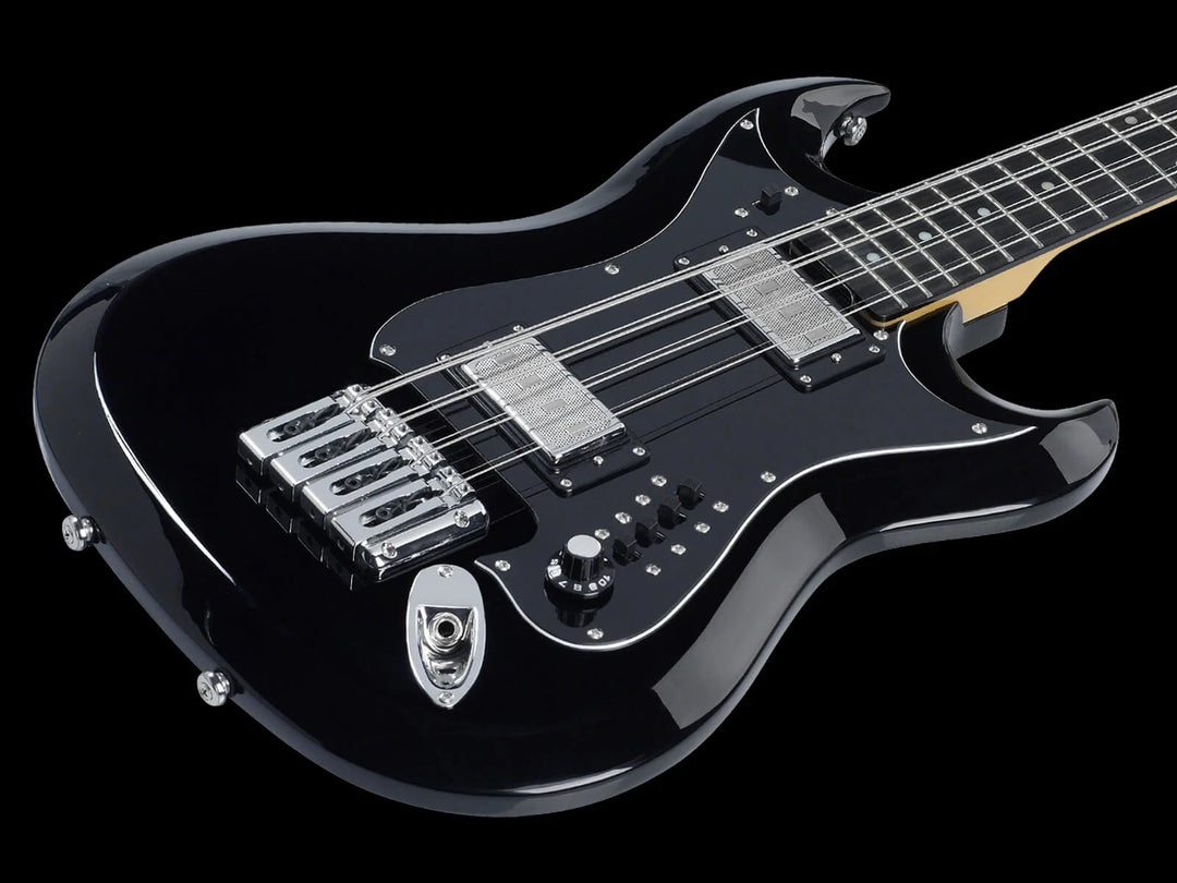 Hagstrom H8ii-blk H8ii Electric Bass - Black Gloss