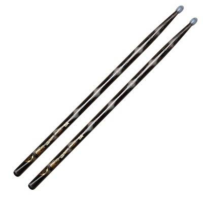 Vater VCBK5AN - Color Wrap 5A Black Optic Nylon Wood Tip Drumsticks