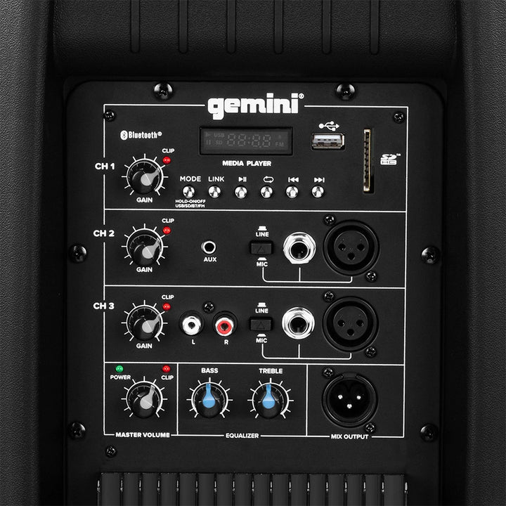 Gemini AS-21 Active 12” Powered Speaker w/ Bluetooth