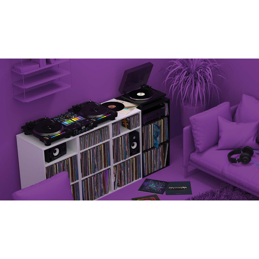 Glorious Modular Mix Rack HiFi Monitoring Station w/ Vinyl Storage - Black