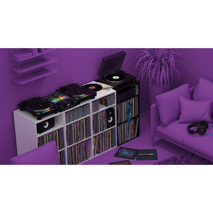 Glorious Modular Mix Rack HiFi Monitoring Station w/ Vinyl Storage - Black