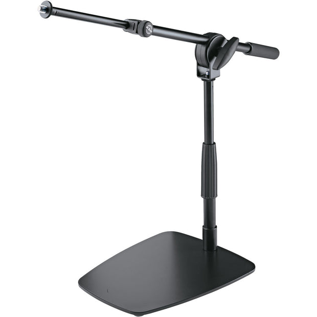 K&M 25993 Compact Floor / Tabletop Microphone Stand with Short Boom