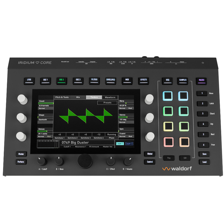 Waldorf IRIDIUMCORE 12 Voice Desktop Synthesizer w/ 5 Synth Engines