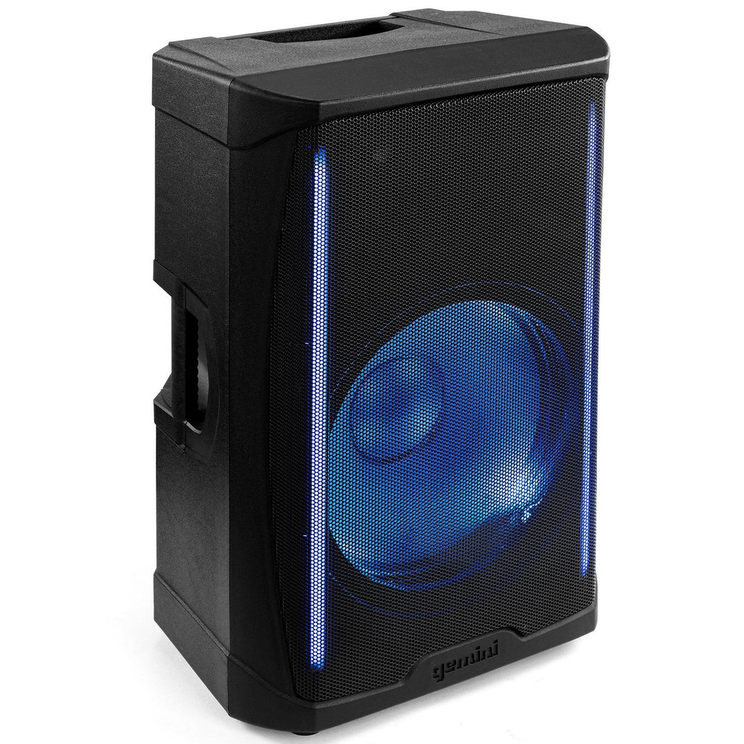 Gemini GD-L115BT Powered Speaker w/ Bluetooth Playback and LED Light - 15”